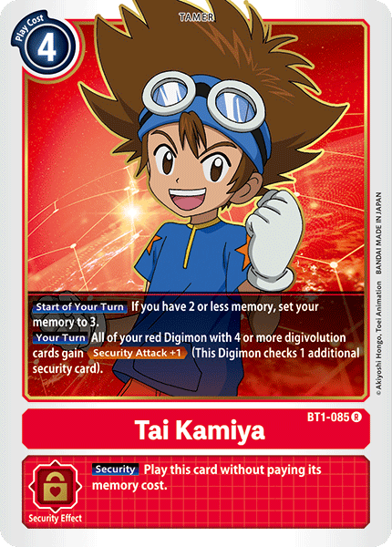 BT1-085 Tai Kamiya Rare RB01 Reprint