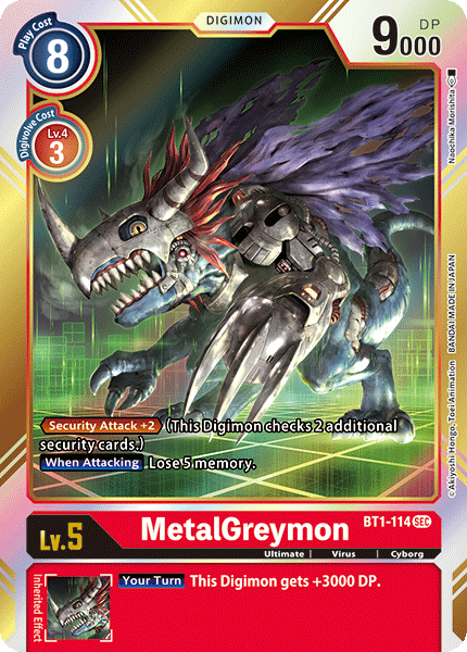 BT1-114 MetalGreymon Secret RB01 Reprint