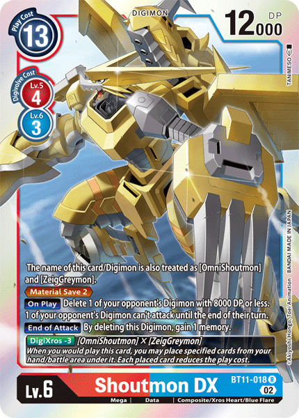 BT11-018 Shoutmon DX Rare