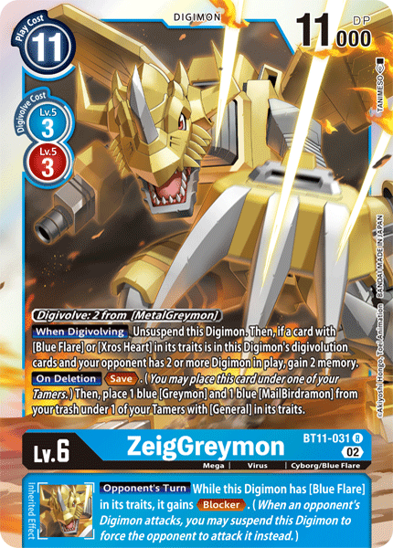 BT11-031 ZeigGreymon Rare