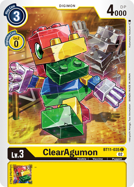 BT11-035 ClearAgumon Common Holo Foil