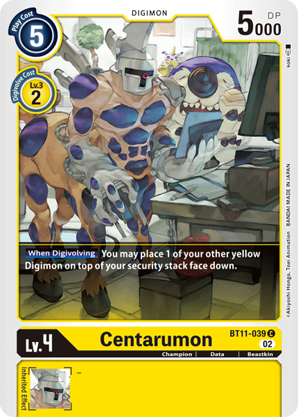 BT11-039 Centarumon Common Holo Foil