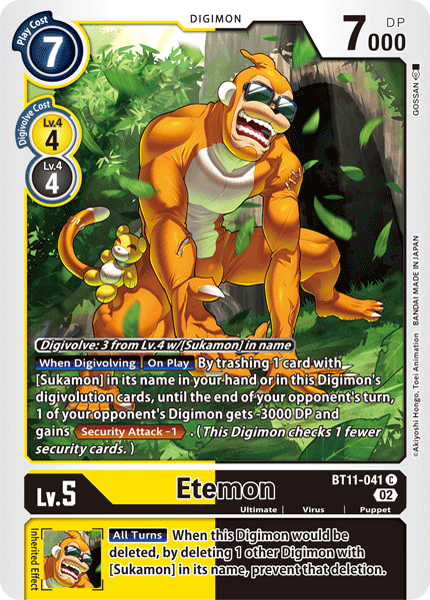 BT11-041 Etemon Common Holo Foil