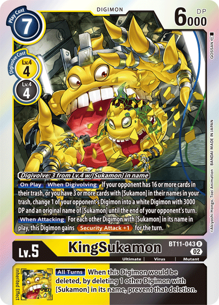 BT11-043 KingSukamon Rare