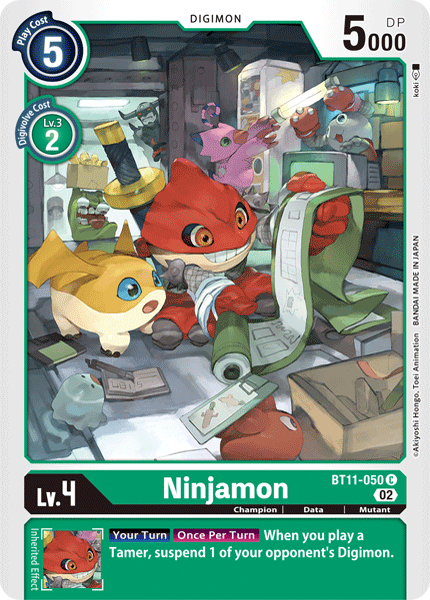 BT11-050 Ninjamon Common Holo Foil