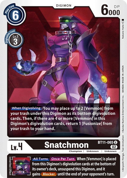 BT11-065 Snatchmon Uncommon Holo Foil