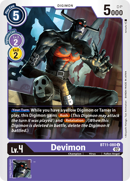 BT11-080 Devimon Uncommon Holo Foil