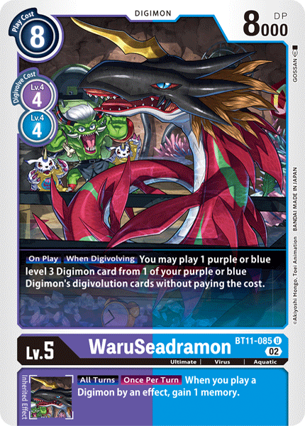 BT11-085 WaruSeadramon Uncommon