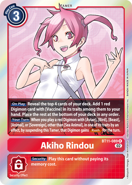 BT11-089 Akiho Rindou Rare