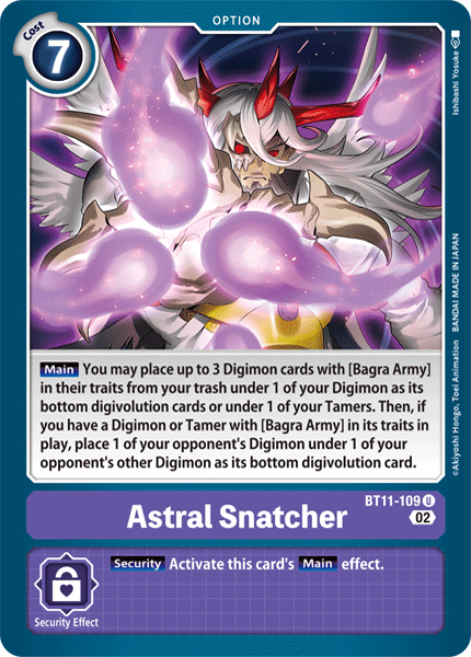 BT11-109 Astral Snatcher Uncommon Holo Foil