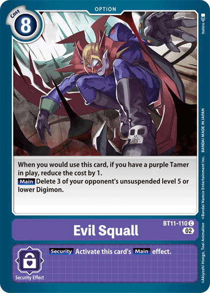 BT11-110 Evil Squall Common Holo Foil