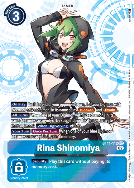 BT11-112 Rina Shinomiya Secret Rare