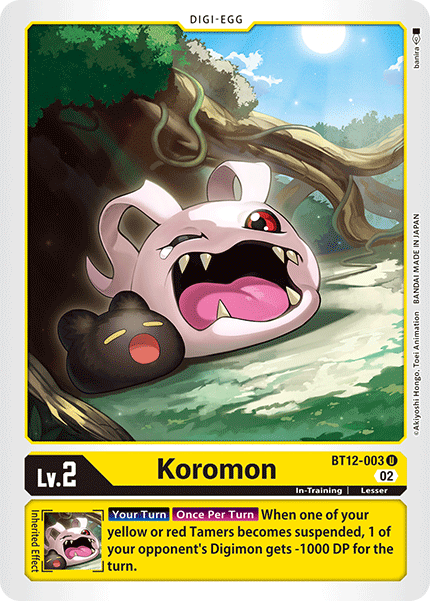 BT12-003 Koromon Uncommon