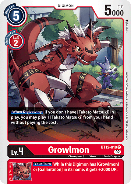 BT12-010 Growlmon Common