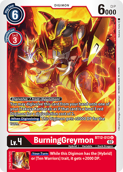 BT12-013 BurningGreymon Uncommon