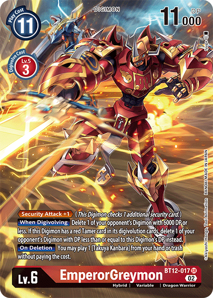 BT12-017 EmperorGreymon Alternate Art