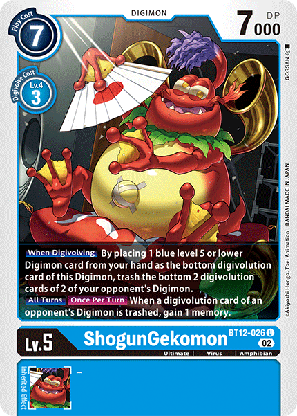 BT12-026 ShogunGekomon Uncommon