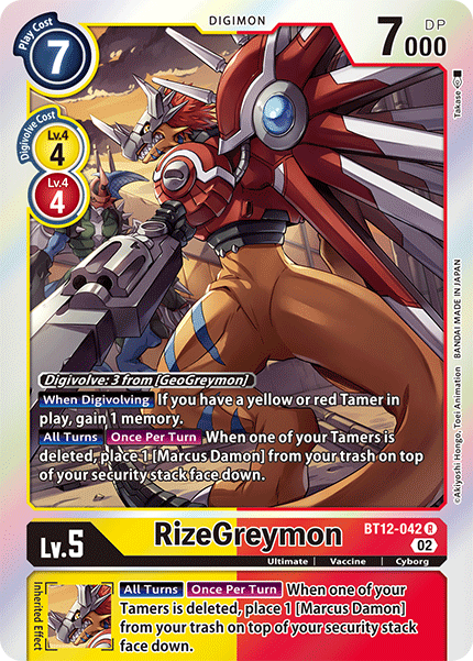 BT12-042 RizeGreymon Rare