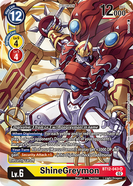 BT12-043 ShineGreymon Super Rare