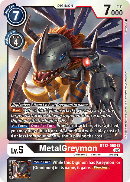 BT12-068 MetalGreymon Rare