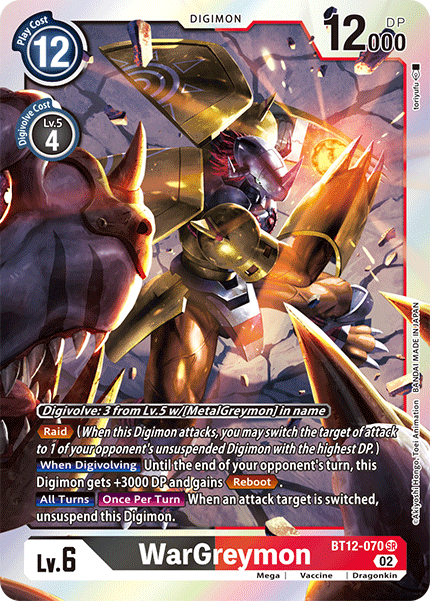 BT12-070 WarGreymon Super Rare