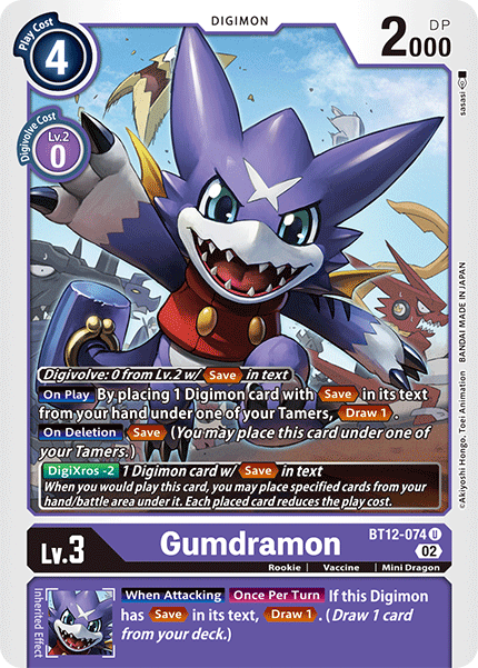 BT12-074 Gumdramon Uncommon