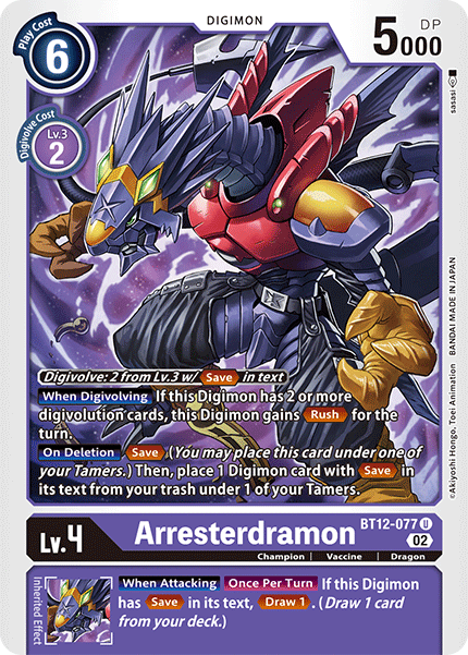 BT12-077 Arresterdramon Uncommon