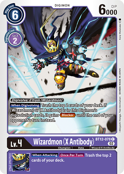 BT12-078 Wizardmon (X Antibody) Common