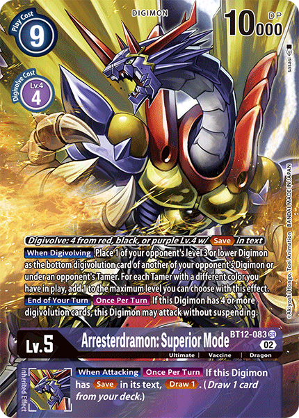 BT12-083 Arresterdramon: Superior Mode Alternate Art