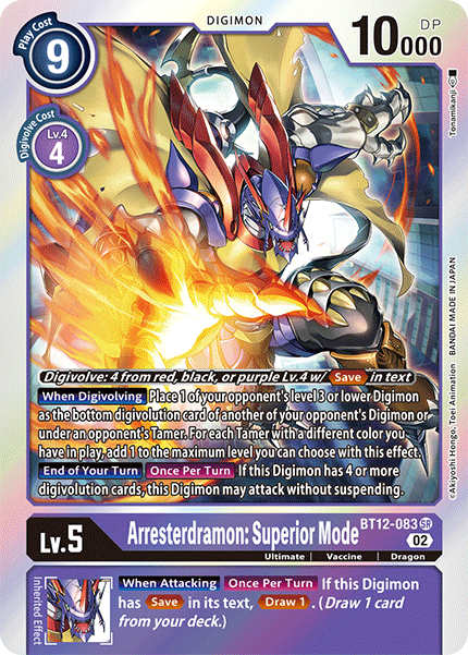 BT12-083 Arresterdramon: Superior Mode Super Rare