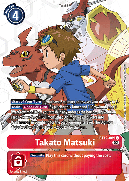 BT12-089 Takato Matsuki Alternate Art