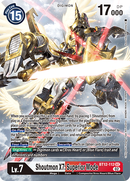 BT12-112 Shoutmon X7: Superior Mode Alternate Art