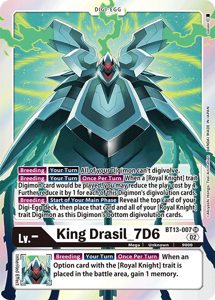 BT13-007 King Drasil_7D6 Super Rare