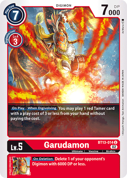 BT13-014 Garudamon Uncommon