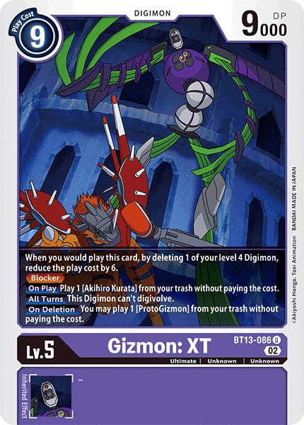 BT13-086 Gizmon: XT Uncommon