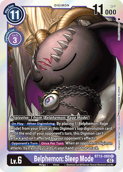 BT13-088 Belphemon: Sleep Mode Rare