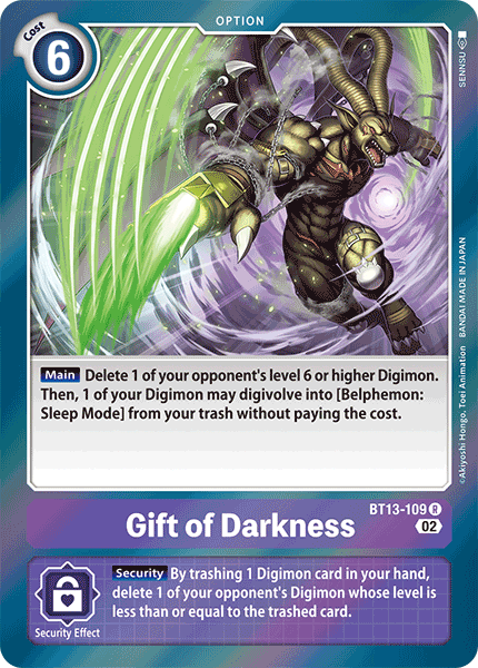 BT13-109 Gift of Darkness Rare