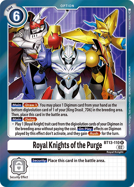 BT13-110 Royal Knights of the Purge Rare