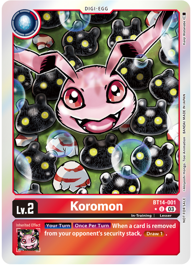 BT14-001 Koromon Box Topper