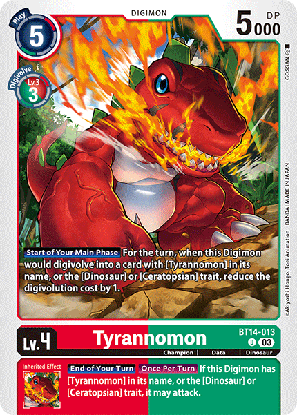 BT14-013 Tyrannomon Uncommon