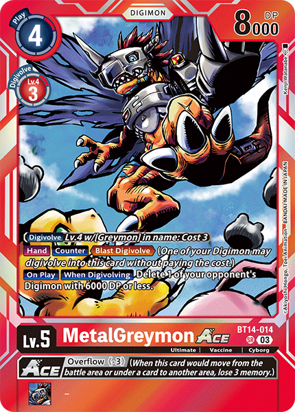 BT14-014 MetalGreymon ACE Super Rare