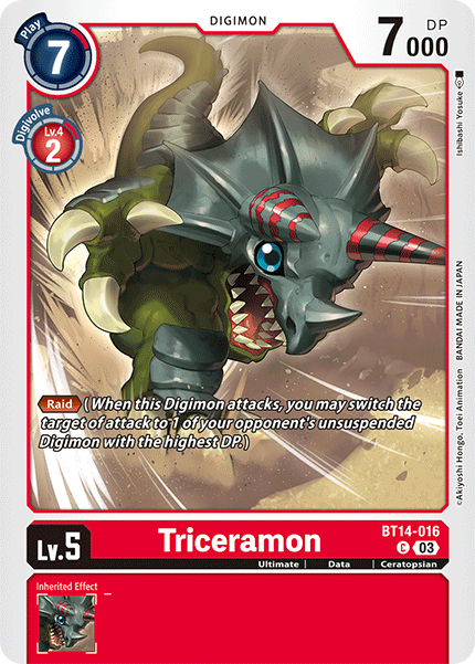 BT14-016 Triceramon Common