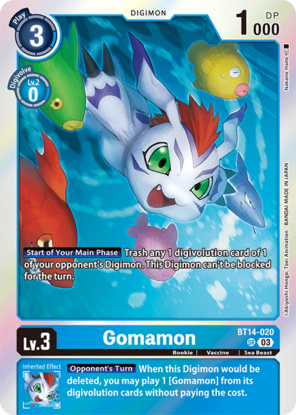 BT14-020 Gomamon Super Rare