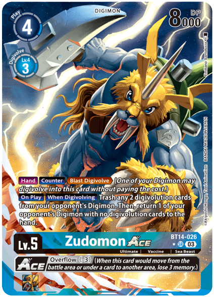 BT14-026 Zudomon ACE Alternative Art English Exclusive