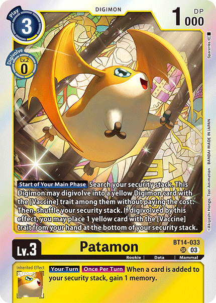 BT14-033 Patamon Super Rare