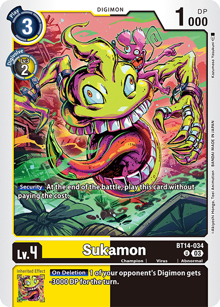 BT14-034 Sukamon Uncommon