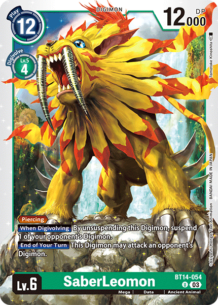 BT14-054 SaberLeomon Uncommon