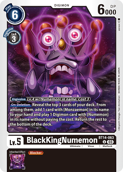 BT14-063 BlackKingNumemon Uncommon