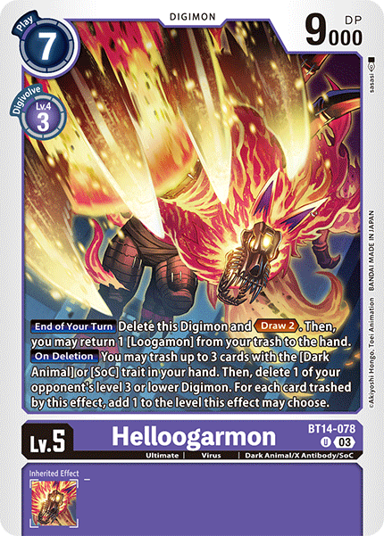 BT14-078 Helloogarmon Uncommon