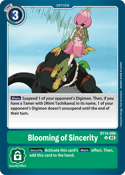 BT14-096 Blooming of Sincerity Uncommon